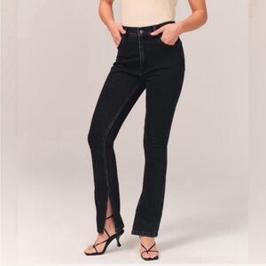 Abercrombie & Fitch Black High Rise Curve Love Jeans
